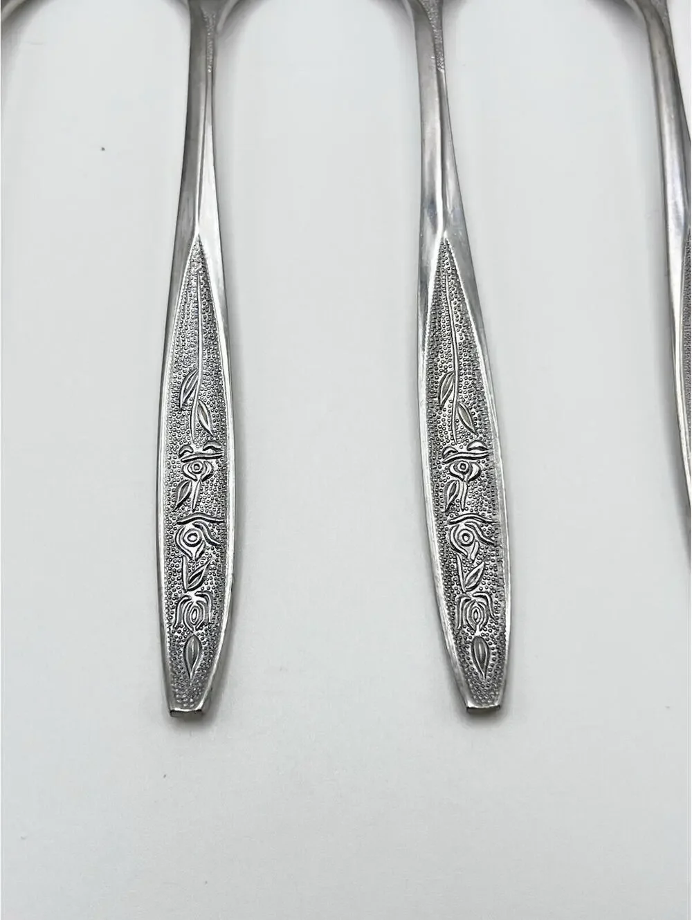 Ekco Rose Cotillion Stainless Flatware Teaspoons 6 pcs  Eterna Korea